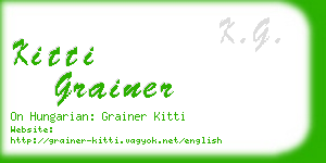kitti grainer business card